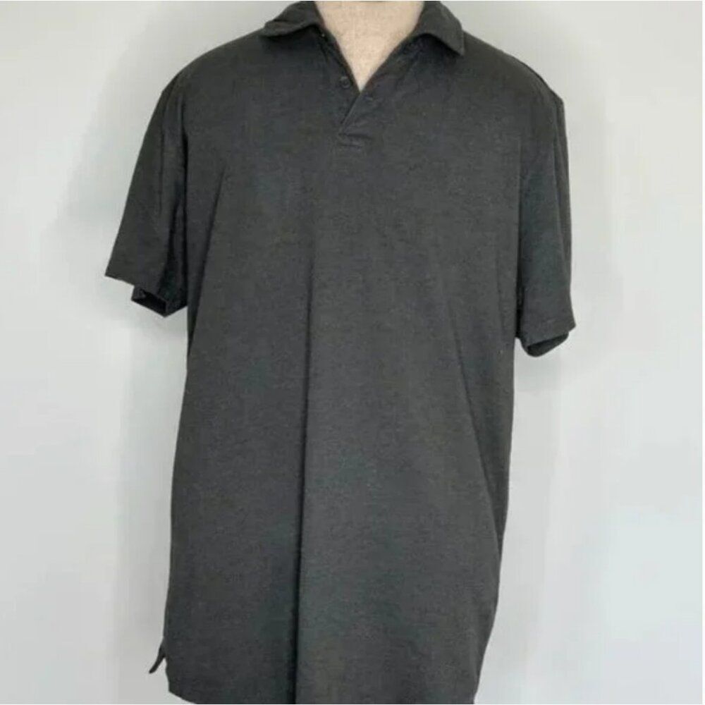 Bonobos Dark Gray Short Sleeve Polo Shirt Size Large Slim Fit